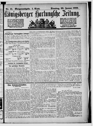 Königsberger Hartungsche Zeitung vom 26.01.1909