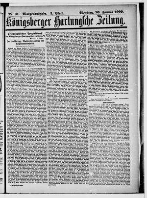 Königsberger Hartungsche Zeitung vom 26.01.1909