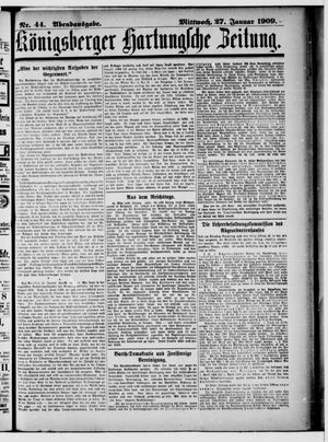 Königsberger Hartungsche Zeitung vom 27.01.1909