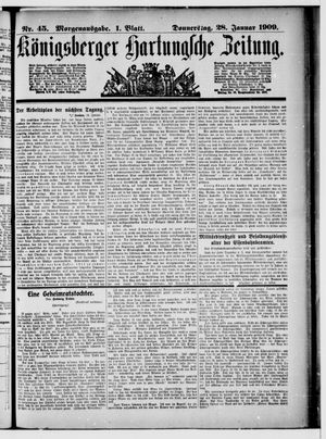 Königsberger Hartungsche Zeitung vom 28.01.1909