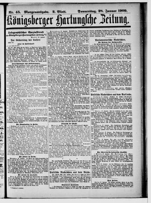Königsberger Hartungsche Zeitung vom 28.01.1909