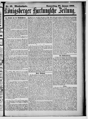 Königsberger Hartungsche Zeitung vom 28.01.1909