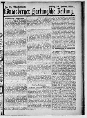 Königsberger Hartungsche Zeitung vom 29.01.1909