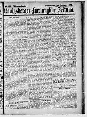 Königsberger Hartungsche Zeitung vom 30.01.1909