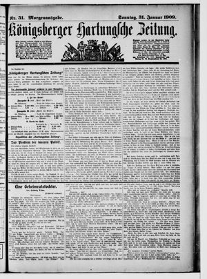 Königsberger Hartungsche Zeitung vom 31.01.1909