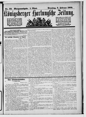 Königsberger Hartungsche Zeitung vom 02.02.1909