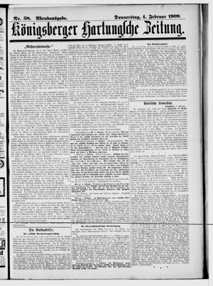 Königsberger Hartungsche Zeitung vom 04.02.1909