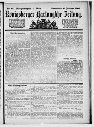 Königsberger Hartungsche Zeitung on Feb 6, 1909