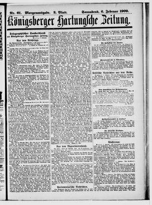 Königsberger Hartungsche Zeitung vom 06.02.1909