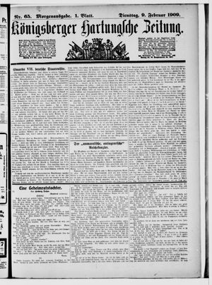 Königsberger Hartungsche Zeitung vom 09.02.1909