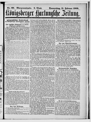Königsberger Hartungsche Zeitung vom 11.02.1909