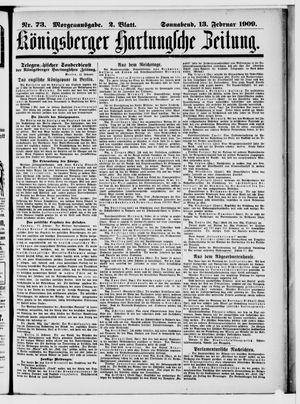 Königsberger Hartungsche Zeitung vom 13.02.1909