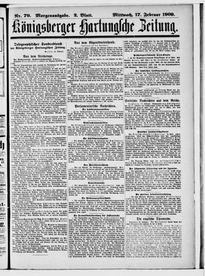 Königsberger Hartungsche Zeitung vom 17.02.1909