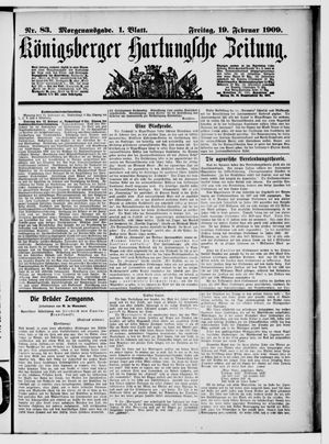 Königsberger Hartungsche Zeitung vom 19.02.1909
