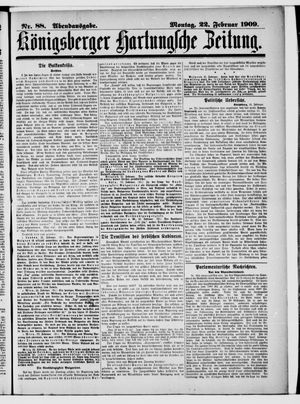 Königsberger Hartungsche Zeitung vom 22.02.1909