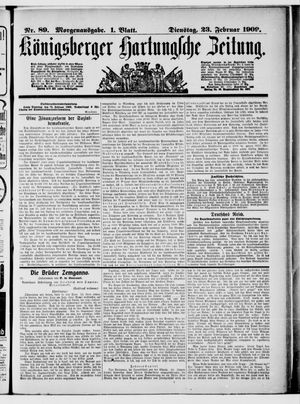 Königsberger Hartungsche Zeitung vom 23.02.1909