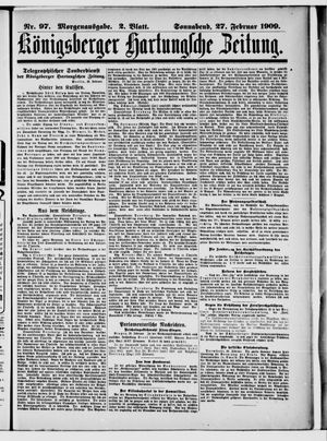 Königsberger Hartungsche Zeitung vom 27.02.1909
