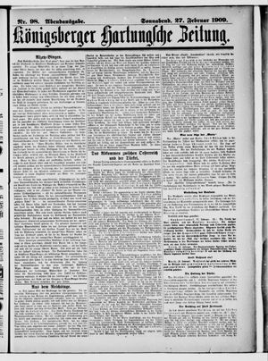 Königsberger Hartungsche Zeitung vom 27.02.1909