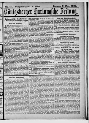 Königsberger Hartungsche Zeitung vom 07.03.1909