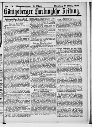 Königsberger Hartungsche Zeitung vom 09.03.1909