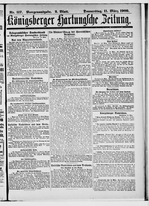 Königsberger Hartungsche Zeitung vom 11.03.1909