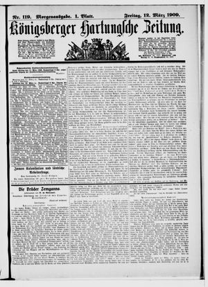 Königsberger Hartungsche Zeitung vom 12.03.1909