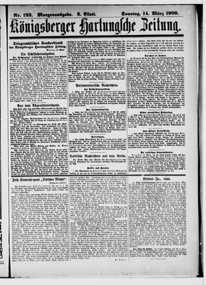 Königsberger Hartungsche Zeitung vom 14.03.1909