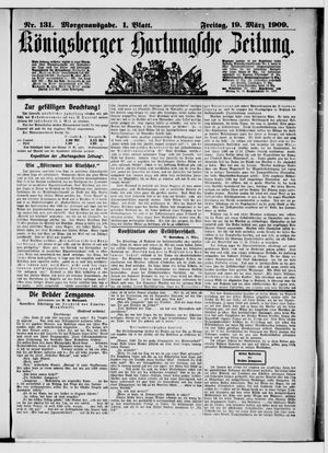 Königsberger Hartungsche Zeitung on Mar 19, 1909