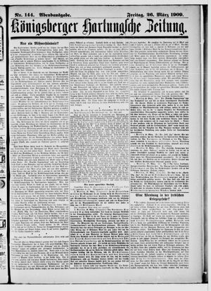 Königsberger Hartungsche Zeitung vom 26.03.1909