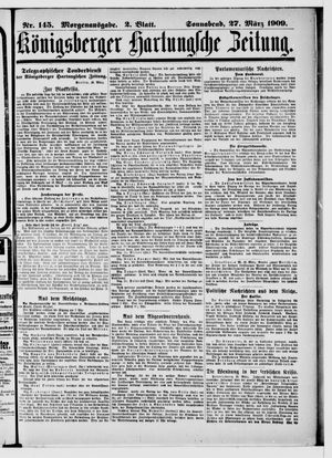 Königsberger Hartungsche Zeitung vom 27.03.1909