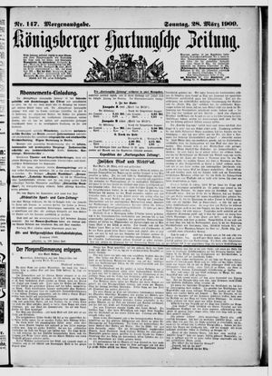 Königsberger Hartungsche Zeitung vom 28.03.1909
