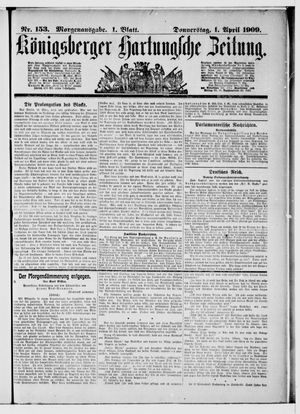 Königsberger Hartungsche Zeitung vom 01.04.1909