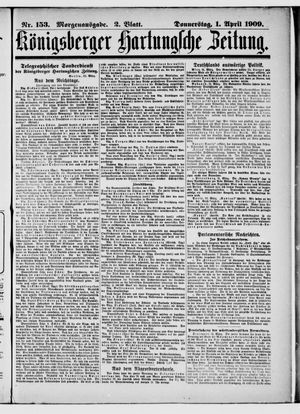 Königsberger Hartungsche Zeitung on Apr 1, 1909