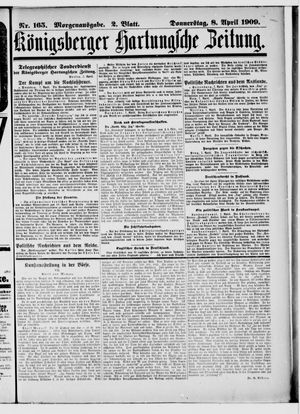 Königsberger Hartungsche Zeitung vom 08.04.1909