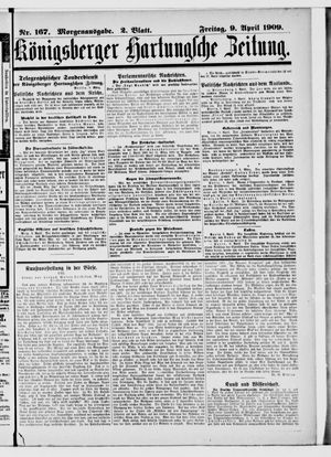 Königsberger Hartungsche Zeitung vom 09.04.1909