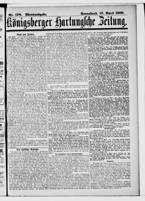 Königsberger Hartungsche Zeitung vom 17.04.1909