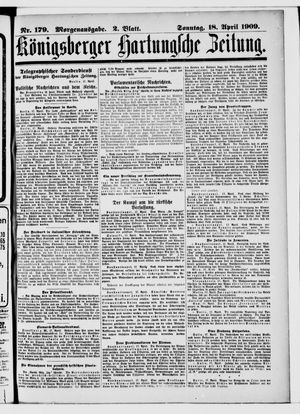 Königsberger Hartungsche Zeitung vom 18.04.1909