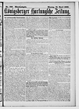 Königsberger Hartungsche Zeitung vom 19.04.1909