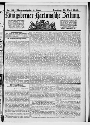 Königsberger Hartungsche Zeitung vom 20.04.1909