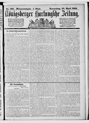 Königsberger Hartungsche Zeitung vom 22.04.1909