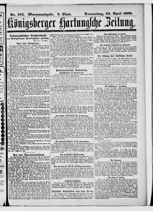 Königsberger Hartungsche Zeitung vom 22.04.1909