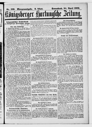 Königsberger Hartungsche Zeitung vom 24.04.1909
