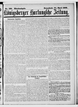 Königsberger Hartungsche Zeitung vom 24.04.1909