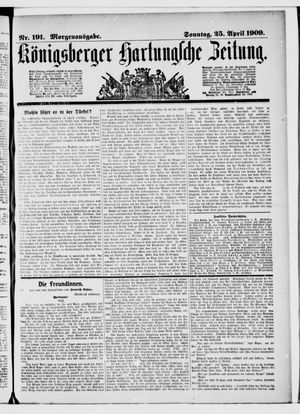 Königsberger Hartungsche Zeitung vom 25.04.1909