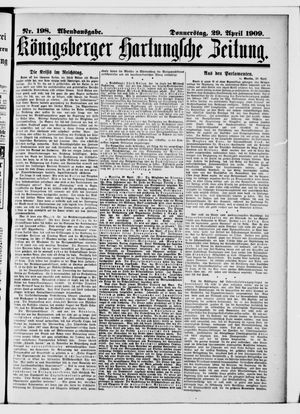 Königsberger Hartungsche Zeitung vom 29.04.1909