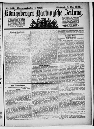 Königsberger Hartungsche Zeitung vom 05.05.1909