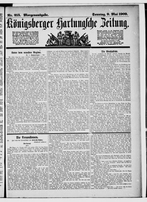 Königsberger Hartungsche Zeitung vom 09.05.1909