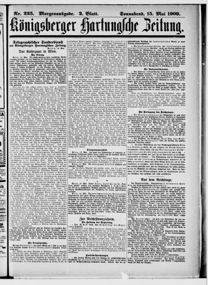 Königsberger Hartungsche Zeitung vom 15.05.1909
