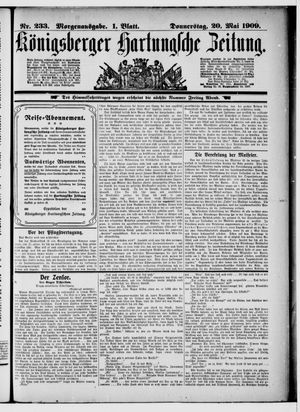 Königsberger Hartungsche Zeitung vom 20.05.1909