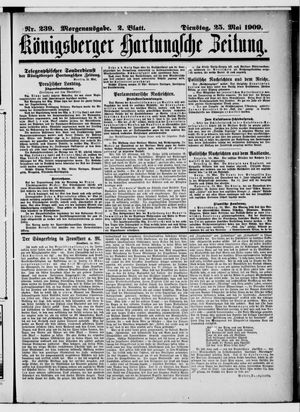 Königsberger Hartungsche Zeitung vom 25.05.1909